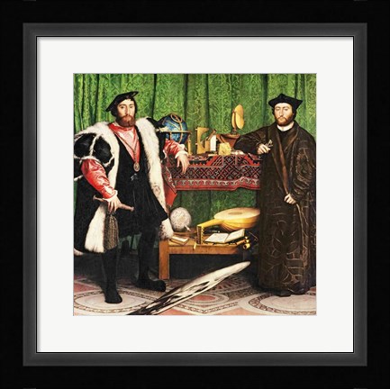 Framed Ambassadors, 1533 Print