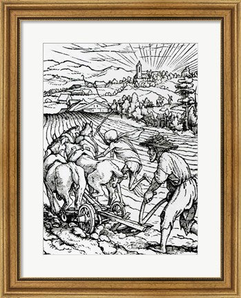 Framed Death and the Ploughman Print