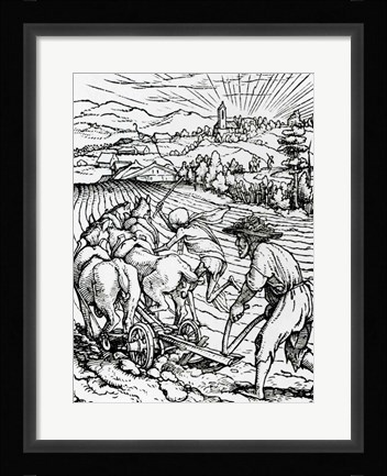 Framed Death and the Ploughman Print