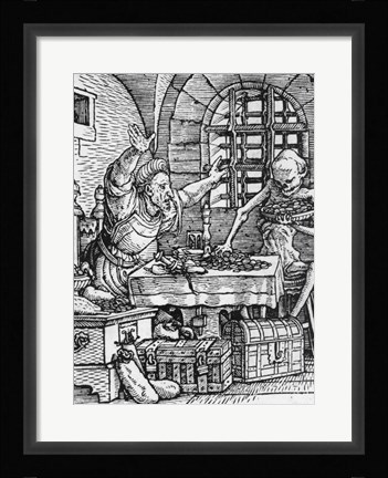 Framed Death and the Rich Man Print