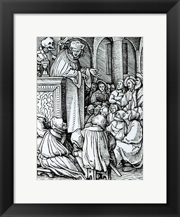 Framed Death and the Preacher Print