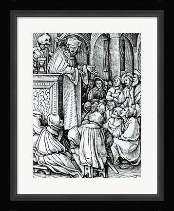 Framed Death and the Preacher Print
