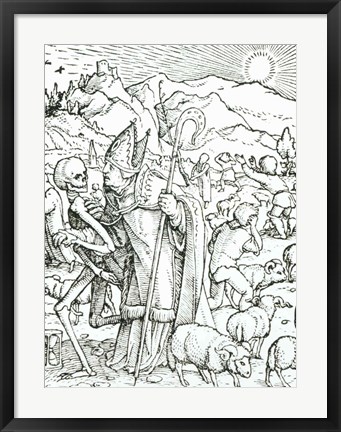 Framed Death and the Bishop Print