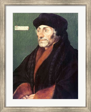 Framed Erasmus of Rotterdam Print