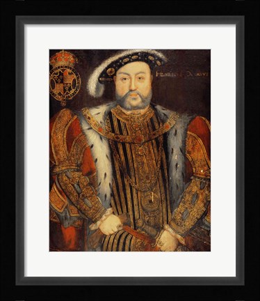 Framed Portrait of Henry VIII B Print
