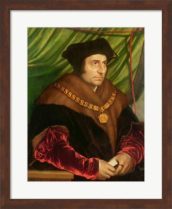 Framed Portrait of Sir Thomas More Print