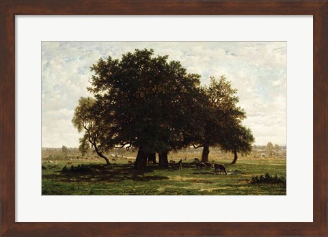 Framed Holm Oaks, Apremont Print