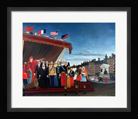 Framed Representatives of the Forces greeting the Republic as a Sign of Peace, 1907 Print