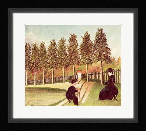 Framed Artist Painting his Wife Print