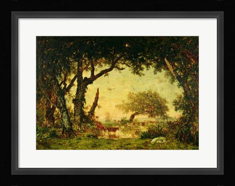Framed Edge of the Forest at Fontainebleau Print