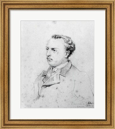 Framed Emmanuel Chabrier aged 20, 1861 Print