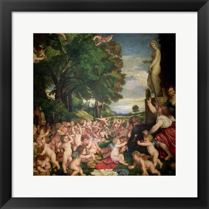 Framed Worship of Venus, 1519 Print