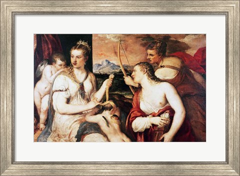 Framed Education of Cupid, c.1565 Print