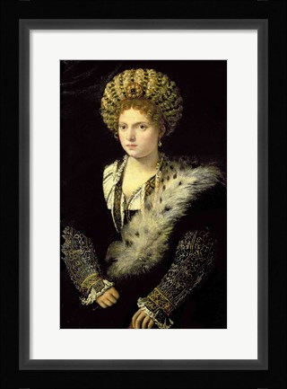 Framed Portrait of Isabella d'Este Print