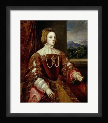 Framed Portrait of the Empress Isabella of Portugal, 1548 Print