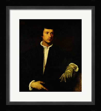 Framed Man with a Glove, c.1520 Print
