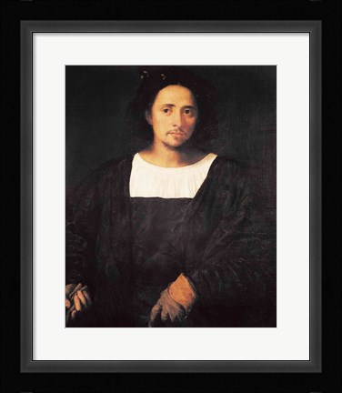 Framed Man with a Glove Print