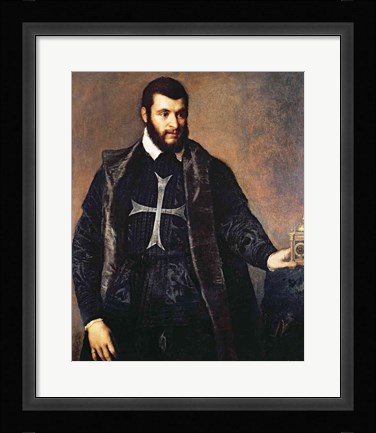 Framed Portrait of a Knight of the Order of Malta Print