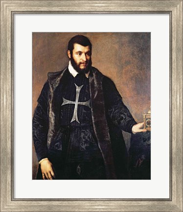 Framed Portrait of a Knight of the Order of Malta Print