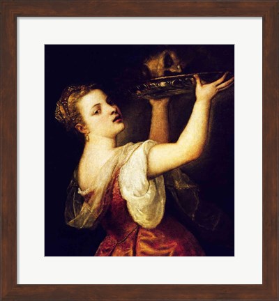 Framed Salome Carrying the Head of St. John the Baptist Print