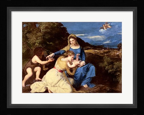 Framed Virgin and Child with Saints Print
