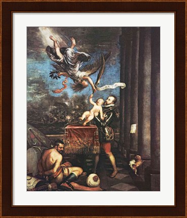 Framed Allegory of the Battle of Lepanto Print