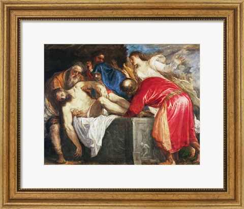 Framed Entombment of Christ, 1559 Print