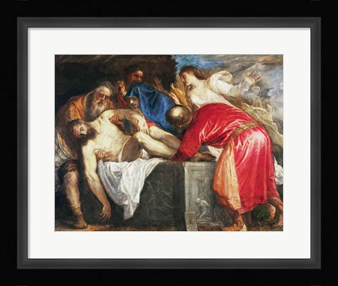 Framed Entombment of Christ, 1559 Print