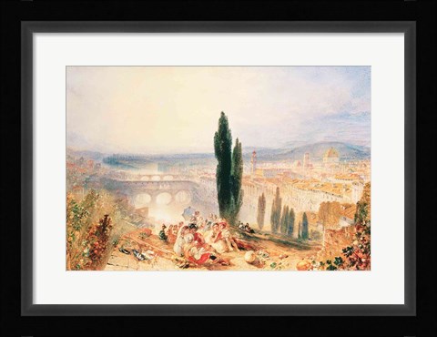 Framed Florence from near San Miniato, 1828 Print