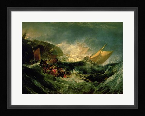 Framed Wreck of a Transport Ship Print