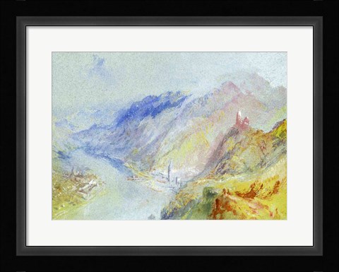 Framed Castle of Trausnitz overlooking Landshut, c.1839 Print