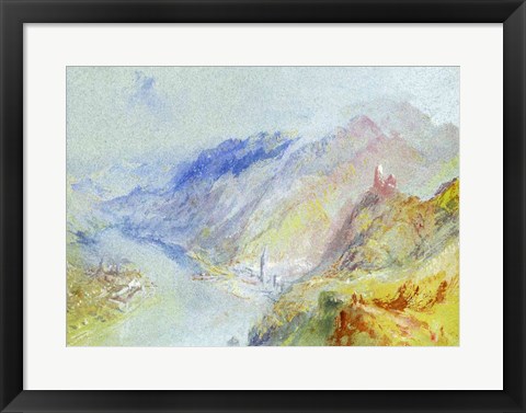 Framed Castle of Trausnitz overlooking Landshut, c.1839 Print