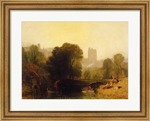 Framed Near the Thames Lock, Windsor, c.1809 Print