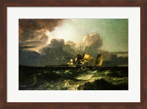 Framed Ships Bearing up for Anchorage Print