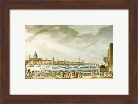 Framed Lord Nelson&#39;s funeral procession Print