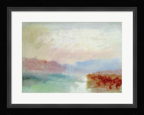 Framed River scene, 1834 Print