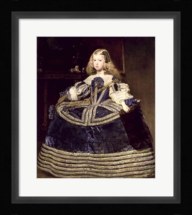 Framed Infanta Margarita in Blue, 1659 Print