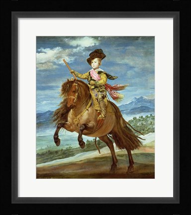 Framed Prince Balthasar Carlos on horseback Print