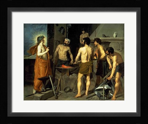 Framed Forge of Vulcan, 1630 Print