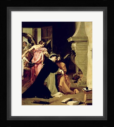 Framed Temptation of St.Thomas Aquinas Print