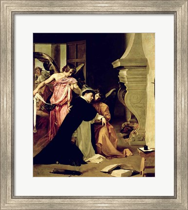 Framed Temptation of St.Thomas Aquinas Print