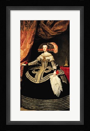 Framed Queen Maria Anna of Austria, 1652 Print