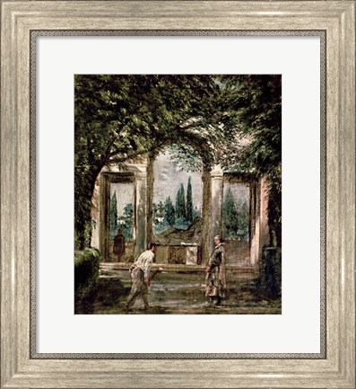 Framed Gardens of the Villa Medici in Rome Print
