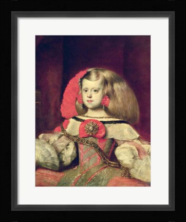 Framed Portrait of the Infanta Margarita Print