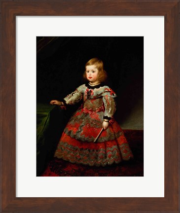 Framed Infanta Maria Margarita of Austria as a Child Print
