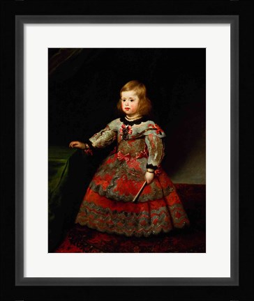 Framed Infanta Maria Margarita of Austria as a Child Print