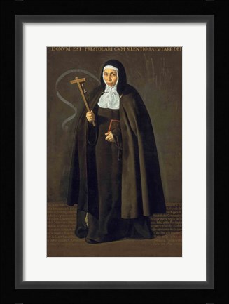 Framed Madre Maria Jeronima de la Fuente, 1620 Print