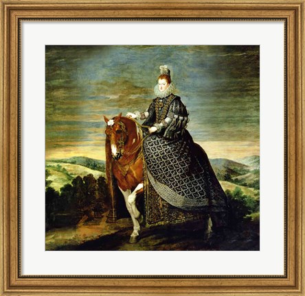 Framed Portrait of Queen Margaret of Austria Print