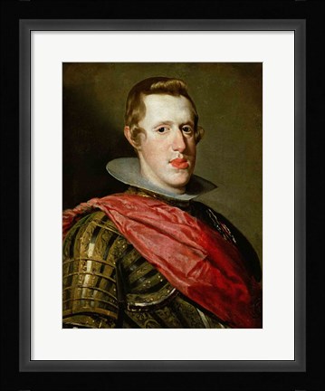 Framed Portrait of Philip IV  in Armour Print