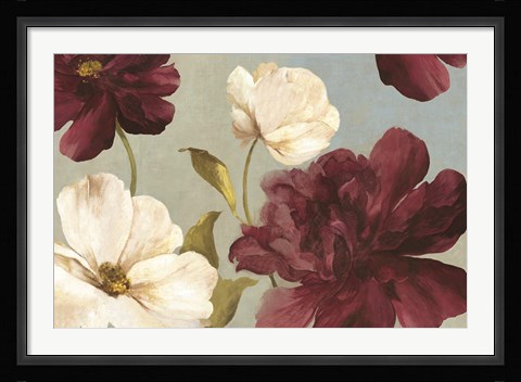 Framed Deep Peonies II Print